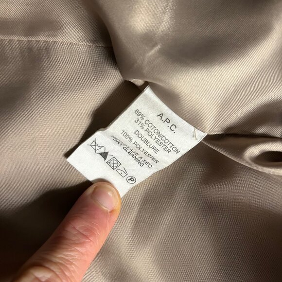 A.P.C. Women's Lined Trench Coat Small - Picture 6 of 7